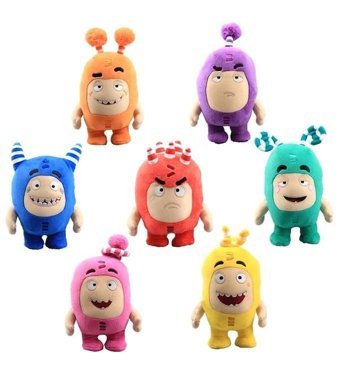 Alibee Sinley 8 Adet Oddbods Karikatür Mor 18 cm Peluş Oyuncak