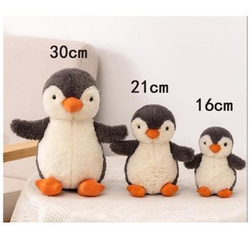 Yucama Beyaz 3 Parçalı Penguen Peluş Oyuncak