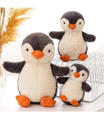 Yucama Beyaz 3 Parçalı Penguen Peluş Oyuncak