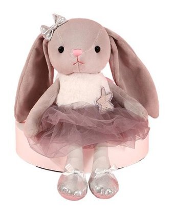 Jzcat Gri Dans Eden Tavşan Çocuk Bebek 39 cm Peluş Oyuncak