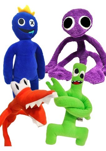 Pufline Roblox Rainbow Friends 4'lü Set Peluş Oyuncak
