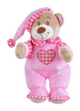 Selay Oyuncak Pembe Peluş Uyku Ayıcığı Oyuncak 25 cm Peluş Oyuncak