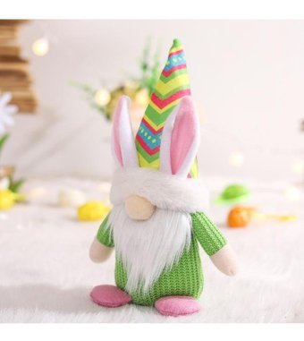Haiyaao Yeşil Çağdaş Yaratıcı Sevimli Tavşan Peluş Oyuncak