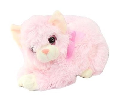 Yk Store Miyavlayan Sesli Kedi Pembe İri Gözlü 25 cm Peluş Oyuncak