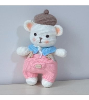 Nildamigurumi Örgü Ayı Şapkalı Peluş Oyuncak