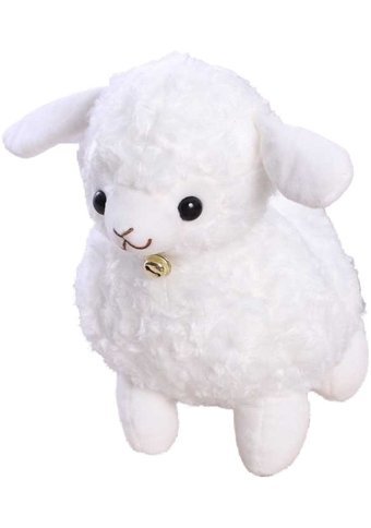 Jzcat Beyaz Çocuk Sevimli Kuzu Bebek 25 cm Peluş Oyuncak