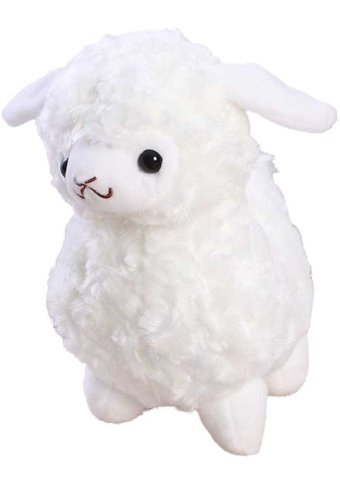 Jzcat Beyaz Çocuk Sevimli Kuzu Bebek 25 cm Peluş Oyuncak