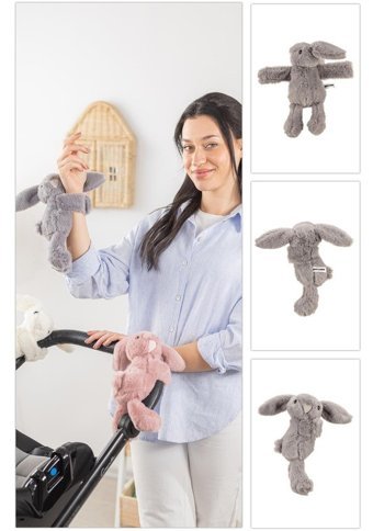 Wellgro Sarılan & Kucaklayan Tavşan Gri Peluş Oyuncak