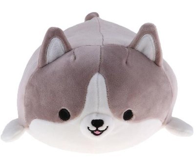Magideal Gri Çocuklar Için Shiba Inu Yumuşak Peluş Oyuncak