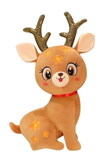 Jzcat Çocuk Sevimli Geyik Kahverengi 33 cm Peluş Oyuncak