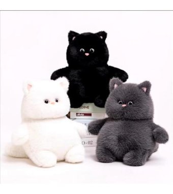 Jzcat Gri Çocuk Kedi Yavrusu Peluş Oyuncak Bebek 37 cm Peluş Oyuncak