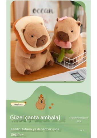 Jialan001 Peluş Kapibara Bebeği 25 cm Peluş Oyuncak