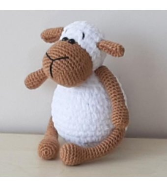 Nildamigurumi Örgü Kuzu Beyaz Peluş Oyuncak