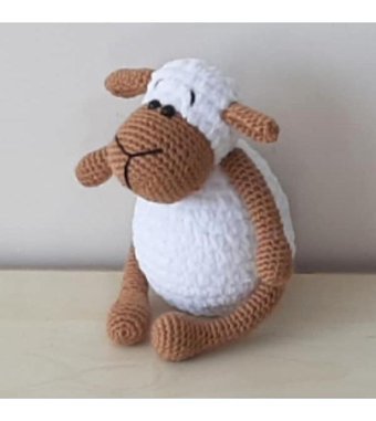 Nildamigurumi Örgü Kuzu Beyaz Peluş Oyuncak