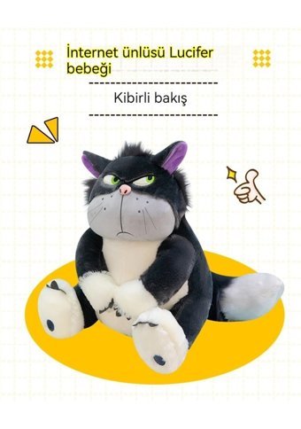 Carrier Taşıyıcı Lucifer Kedi Bebek Kraliçe Yatak Uyku 80 cm Peluş Oyuncak