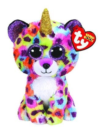 Ty Beanie Boos Giselle Gökkuşağı Unicorn Leopar 15 cm Peluş Oyuncak