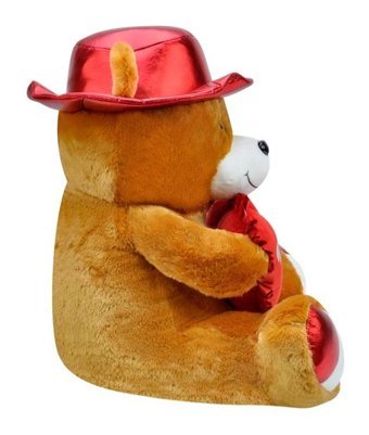 Selay Oyuncak Kahverengi Şapkalı Ayı 45 cm Peluş Oyuncak