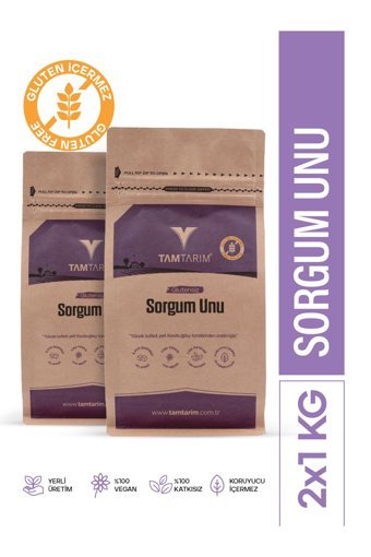 Tam Tarım Glutensiz Sorgum Unu 2x1 kg