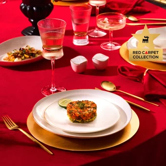 Karaca Red Carpet Collection Streamline Middle Gold 59 Parça 12 Kişilik Bone China Yuvarlak Yemek Takımı