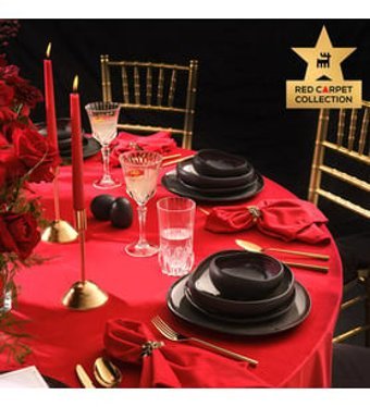 Karaca Red Carpet Collection Streamline Galactic Stoneware 59 Parça 12 Kişilik Stoneware Yuvarlak Yemek Takımı