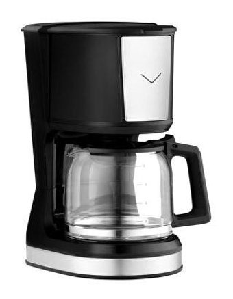 Vestel Keyif 20 Çelik Filtreli Cam 1 lt Hazneli 8 Fincan Akıllı 750 W Siyah Filtre Kahve Makinesi