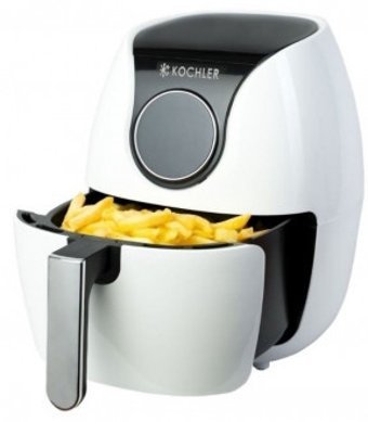 Kochler AF105E Airfryer 5 lt Tek Hazneli Led Ekranlı Yağsız Sıcak Hava Fritözü Beyaz