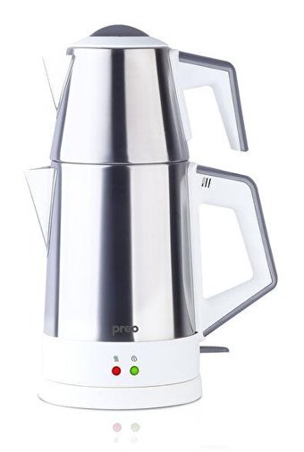 Preo Ptm07 Otomatik Çelik Demlikli 1800 W Çelik Gövdeli Beyaz Çay Makinesi