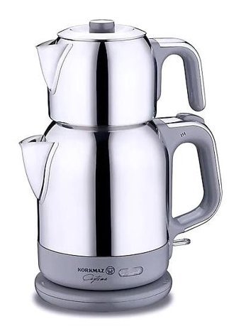 Korkmaz Çaytema A331 Otomatik Çelik Demlikli 1600 W Çelik Gövdeli Mor Çay Makinesi