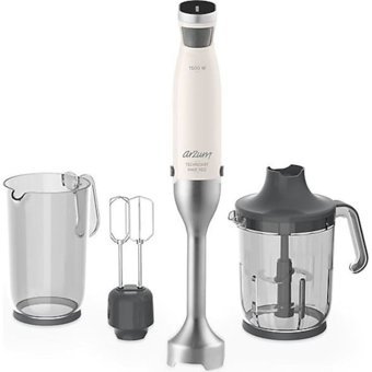 Arzum 1114-B 1.5 lt Plastik Hazneli Turbolu 4 Bıçaklı Blender Seti Beyaz