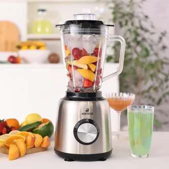 Karaca 2 lt Cam Hazneli Buz Kırıcılı Turbolu 6 Bıçaklı Smoothie Blender İnox