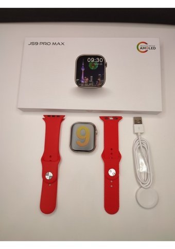 Ecocenter JS 9 PRO Max Akıllı Saat Kırmızı