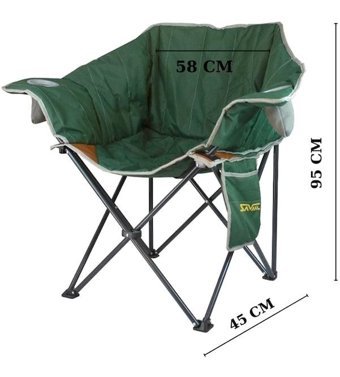 Savana Kolçaklı Yeşil Tekli Kamp Sandalyesi