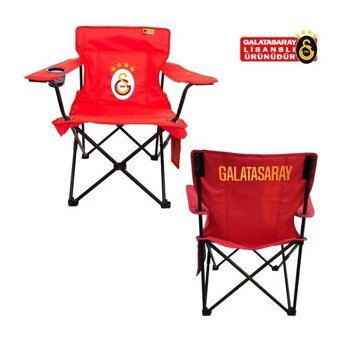Funky Chairs Galatasaray Kolçaklı Kırmızı Tekli Kamp Sandalyesi