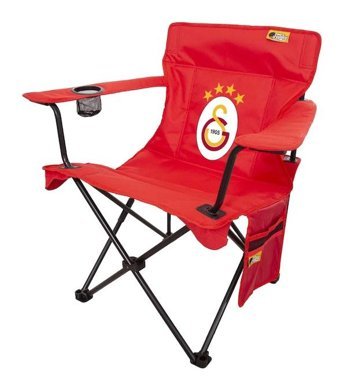 Funky Chairs Galatasaray Kolçaklı Kırmızı Tekli Kamp Sandalyesi