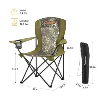 Kingcamp Arm Quad Kolçaklı Yeşil Tekli Kamp Sandalyesi