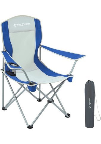 Kingcamp Kolçaklı Gri Tekli Kamp Sandalyesi