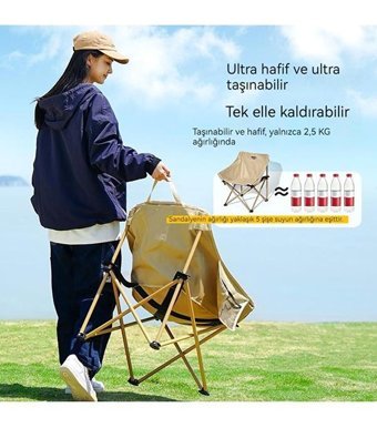 Happyplanet Kolsuz Yeşil Tekli Kamp Sandalyesi