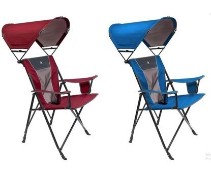 Gci Outdoor Kolçaklı Kırmızı - Mavi Tekli Kamp Sandalyesi
