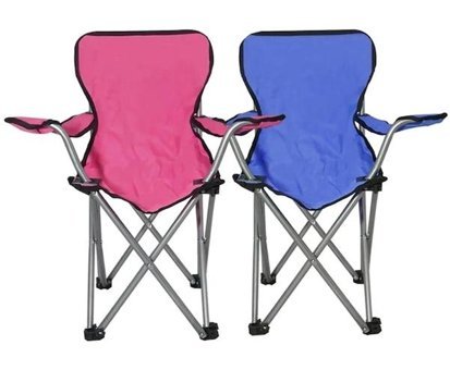 Orcamp Kolçaklı Mavi - Pembe Çocuk Tekli Kamp Sandalyesi