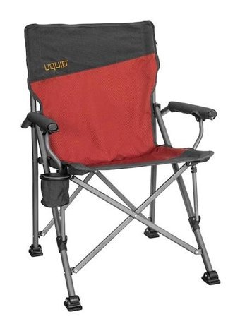 Uquip Comfy Katlanır Kolçaklı Kırmızı Tekli Kamp Sandalyesi