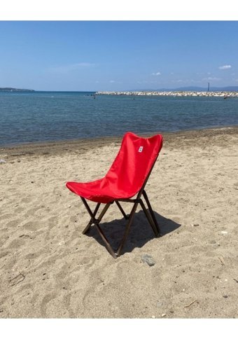 Bag The Joy Kolsuz Kırmızı Tekli Kamp Sandalyesi