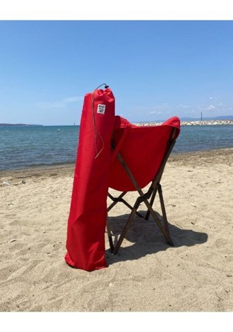 Bag The Joy Kolsuz Kırmızı Tekli Kamp Sandalyesi