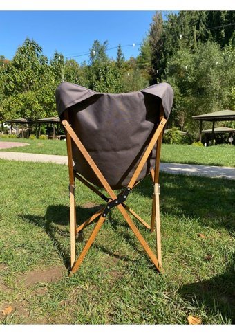 Bag The Joy Kolsuz Koyu Gri Tekli Kamp Sandalyesi