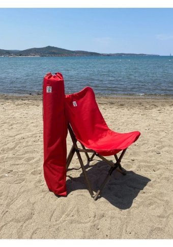 Bag The Joy Kırmızı Tekli Kamp Sandalyesi