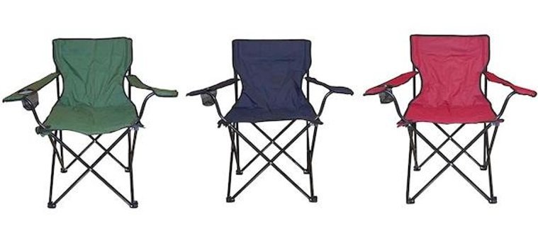 Andoutdoor Katlanır Kolçaklı Çok Renkli Tekli Kamp Sandalyesi