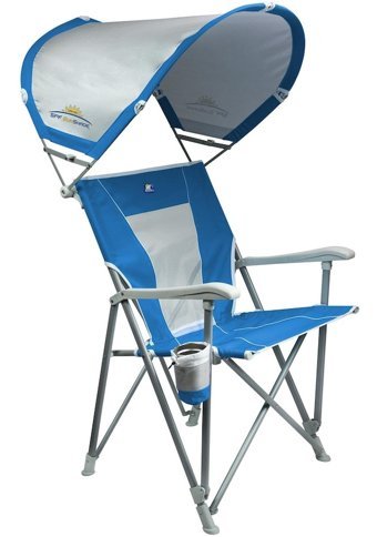 Gci Outdoor Katlanır Kolçaklı Beyaz - Mavi Tekli Kamp Sandalyesi