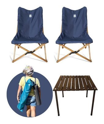 Bag The Joy Kolsuz Lacivert Tekli Kamp Sandalyesi