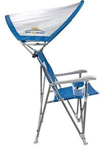 Gci Outdoor Kolçaklı Beyaz - Mavi Tekli Kamp Sandalyesi