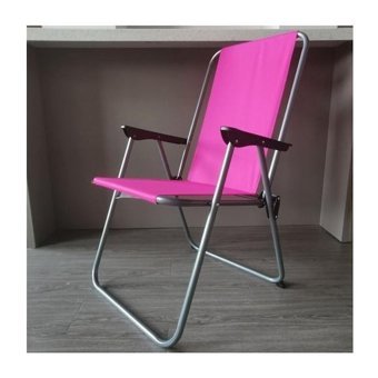 Happyplanet Katlanır Kolçaklı Pembe Tekli Kamp Sandalyesi