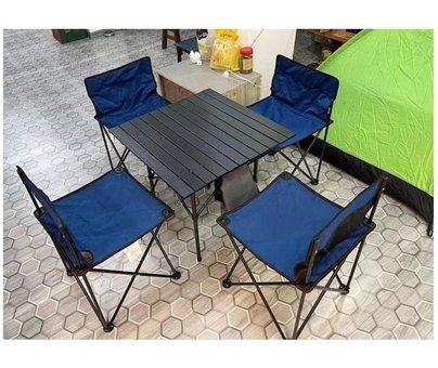 Hyt Katlanır Kolsuz Lacivert Tekli Kamp Sandalyesi